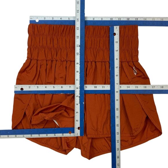 Free People FP Movement The Way Home Shorts M Orange High Rise Built In Brief - Picture 6 of 13